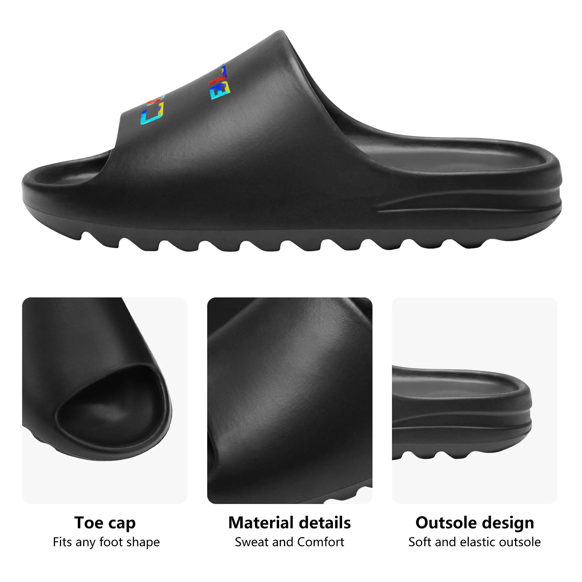 Women's Black Platform Summer Sandals