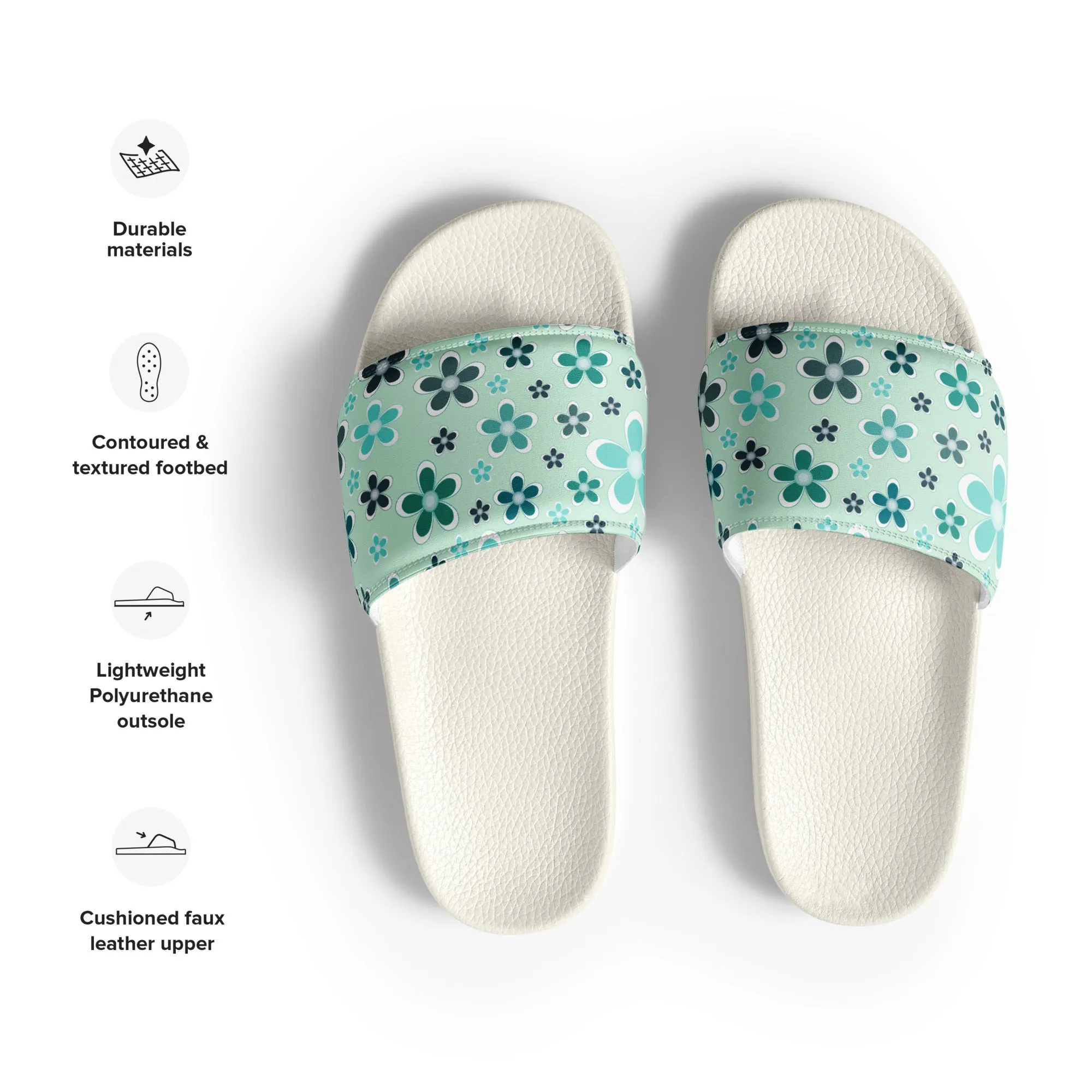 Women's slides  - Flower Pattern - print on demand