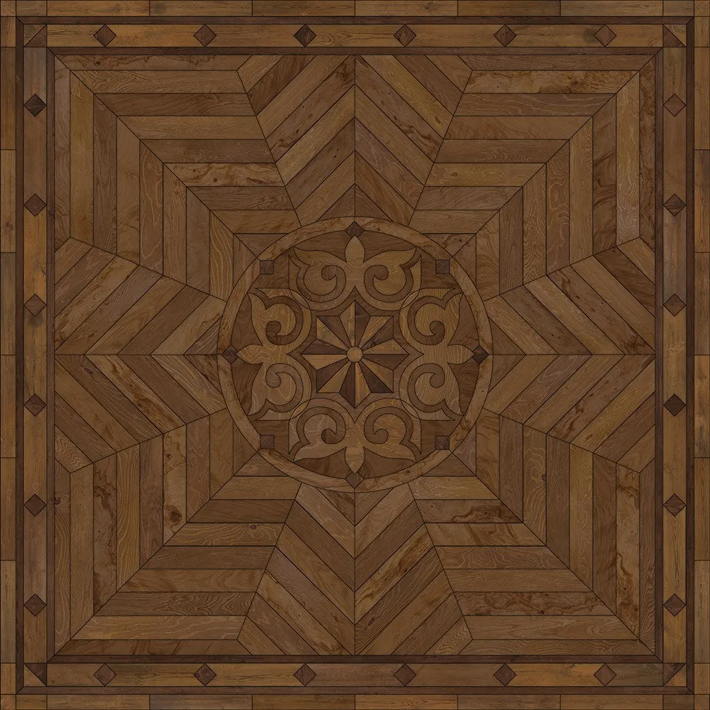 Wood Artisanry Caledonian "Source Of Delight" Vinyl Floorcloth - Spicher & Co.
