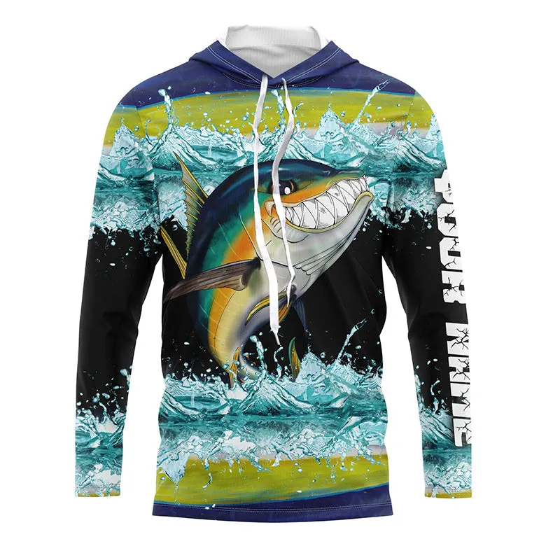 Yellowfin Tuna Fishing scale fish Shirts Long Sleeve UPF 30  Sun Protection Shirt TTS0615