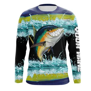Yellowfin Tuna Fishing scale fish Shirts Long Sleeve UPF 30  Sun Protection Shirt TTS0615